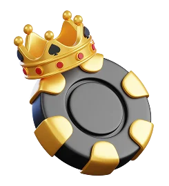 3D golden casino chip with a royal crown symbolizing premium affiliate rewards and high-commission earnings in Partners88’s program.